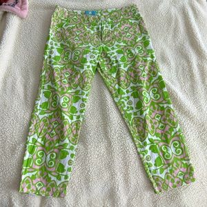 Kaeli Smith Pants Cute Pink & Green Design Size 6